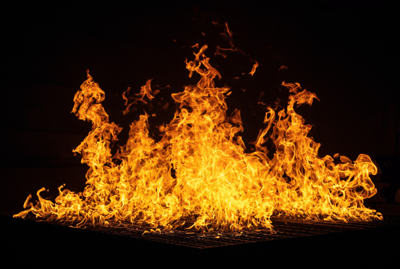 Burning Plant Material
